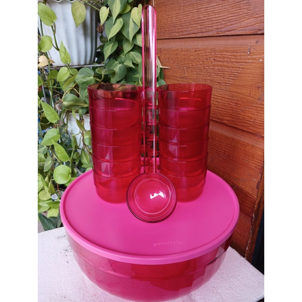 Watercolor bowl set tupperware / wtc set tupperware