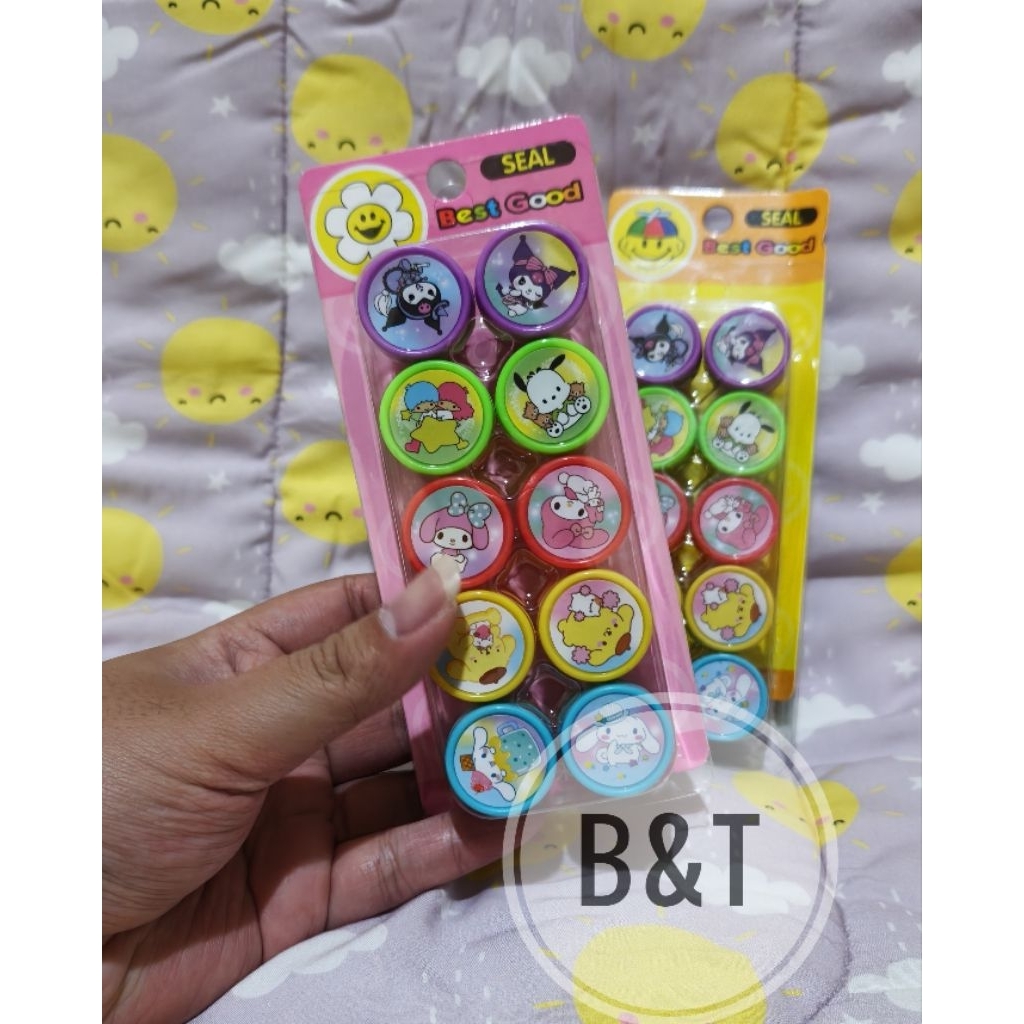 stempel mainan anak motif Sanrio kuromi hello kitty