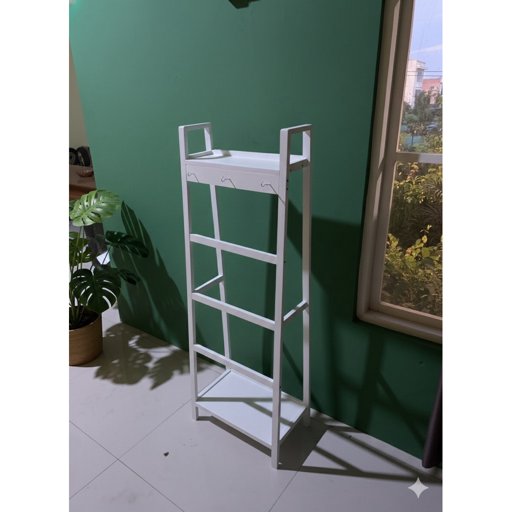 Rak Mukena Rak Sajadah Rak Sarung Rak Handuk DLL Rak Serbaguna Kayu Mahoni Anti Jamu & Anti Jamur