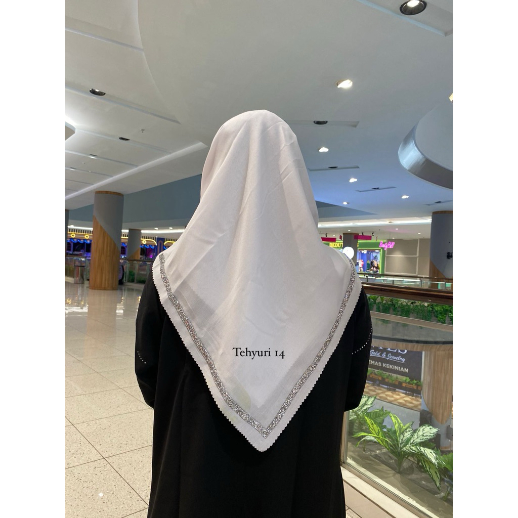 jilbab jennie hijab bling segiempat manik voal lasercut model baru
