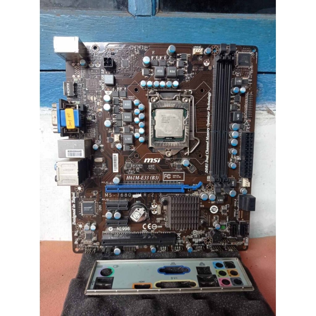 mainboard MSI h61+ prosesor i5 2500
