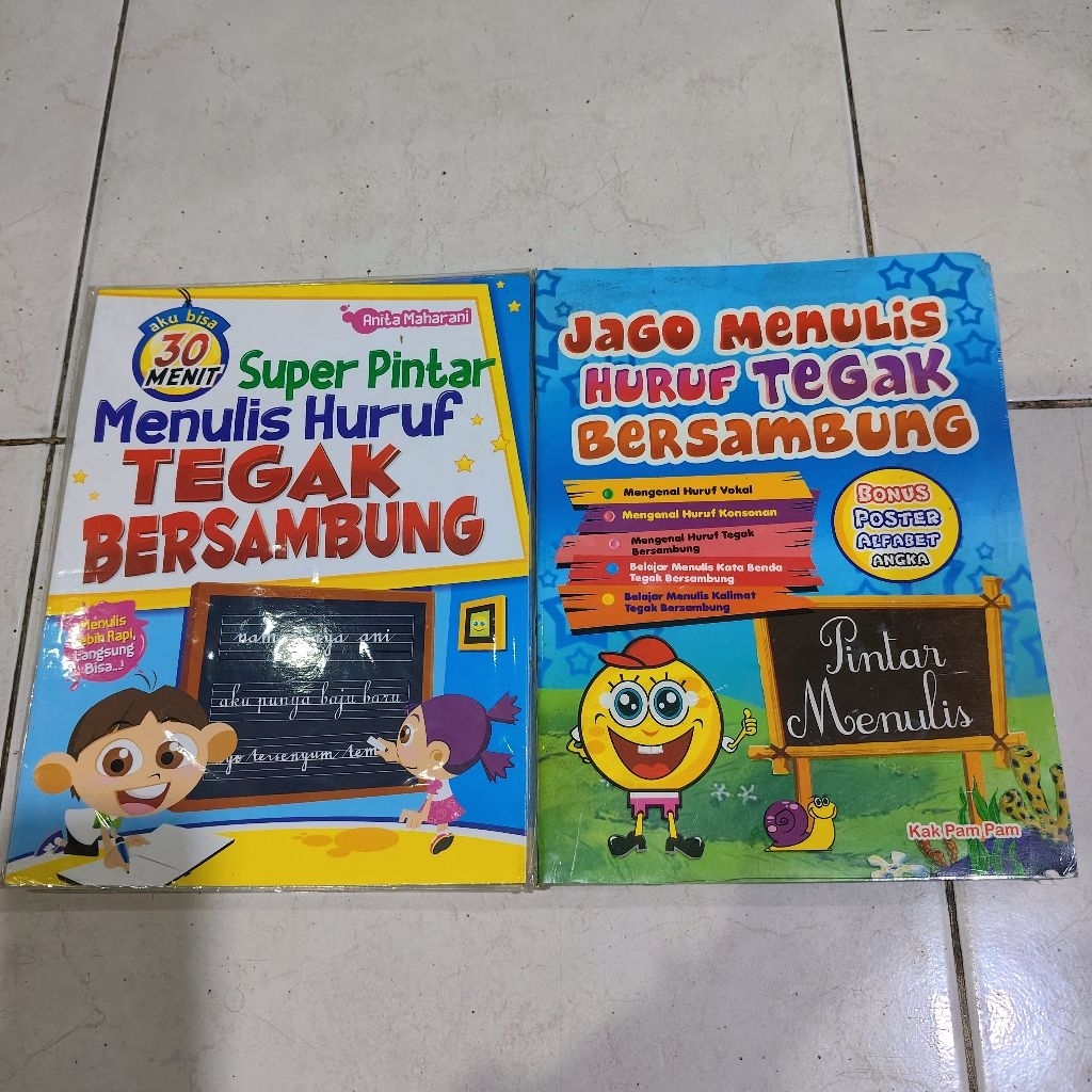BUKU ANAK / LATIHAN MENULIS / SUPER PINTAR MENULIS HURUF TEGAK BERSAMBUNG / JAGO MENULIS TEGAK BERSA
