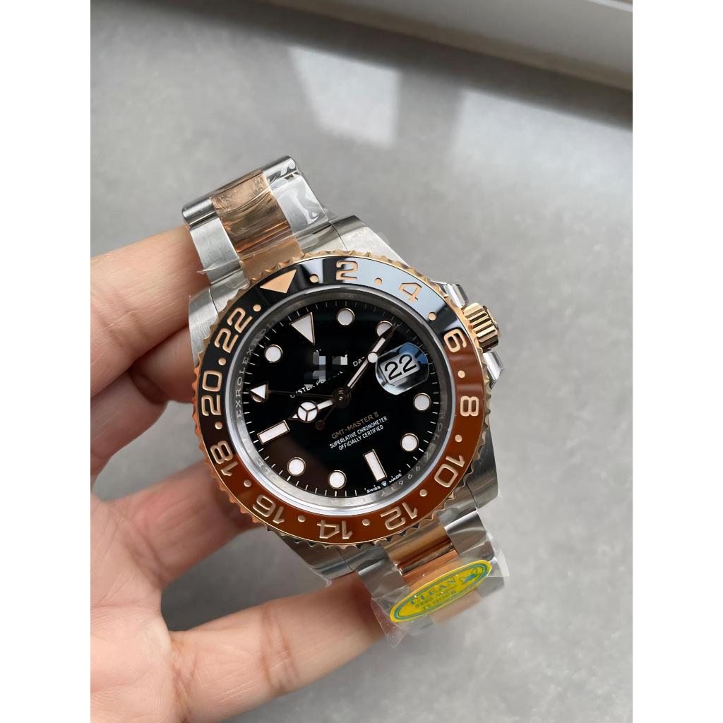 The Luxe Watch15 Jam GMT Master II Root Beer Two Tone 126711CHNR Real Clean V3 SWISS 3285 Movement A