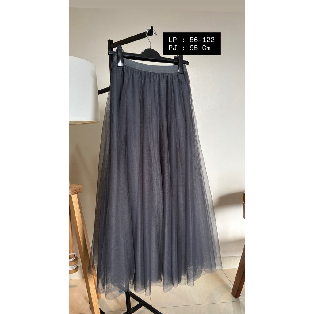 KODE T_(((ROK TUTU))) : G.N.E - BARU Rok Tutu Panjang 3 Lapis Tile Mewah - Tutu Skirt Kondangan & Wi