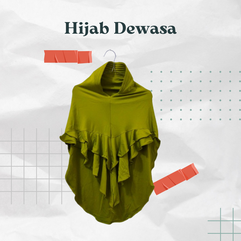 Hijab Azora Dewasa Model Langsungan – Desain Belakang Lebih Panjang, Nyaman, Simpel, dan Rapi