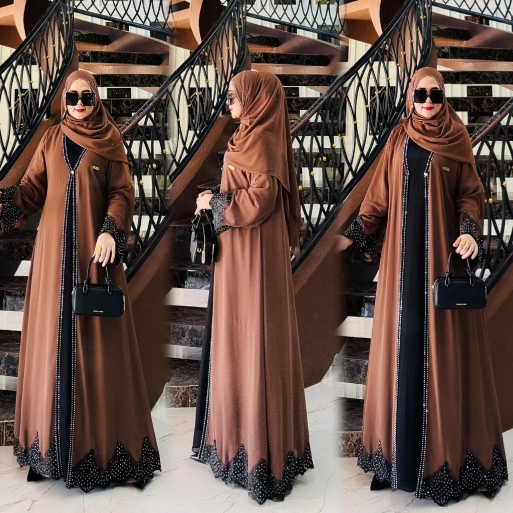 *ABAYA RAUDHA SET PASHMINA*