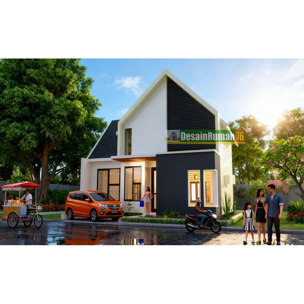 PAKET DESAIN MURAH, RUMAH MINIMALIS 10x11 ,RUMAH ATAP PELANA. jasa desain rumah. desain rumah murah,