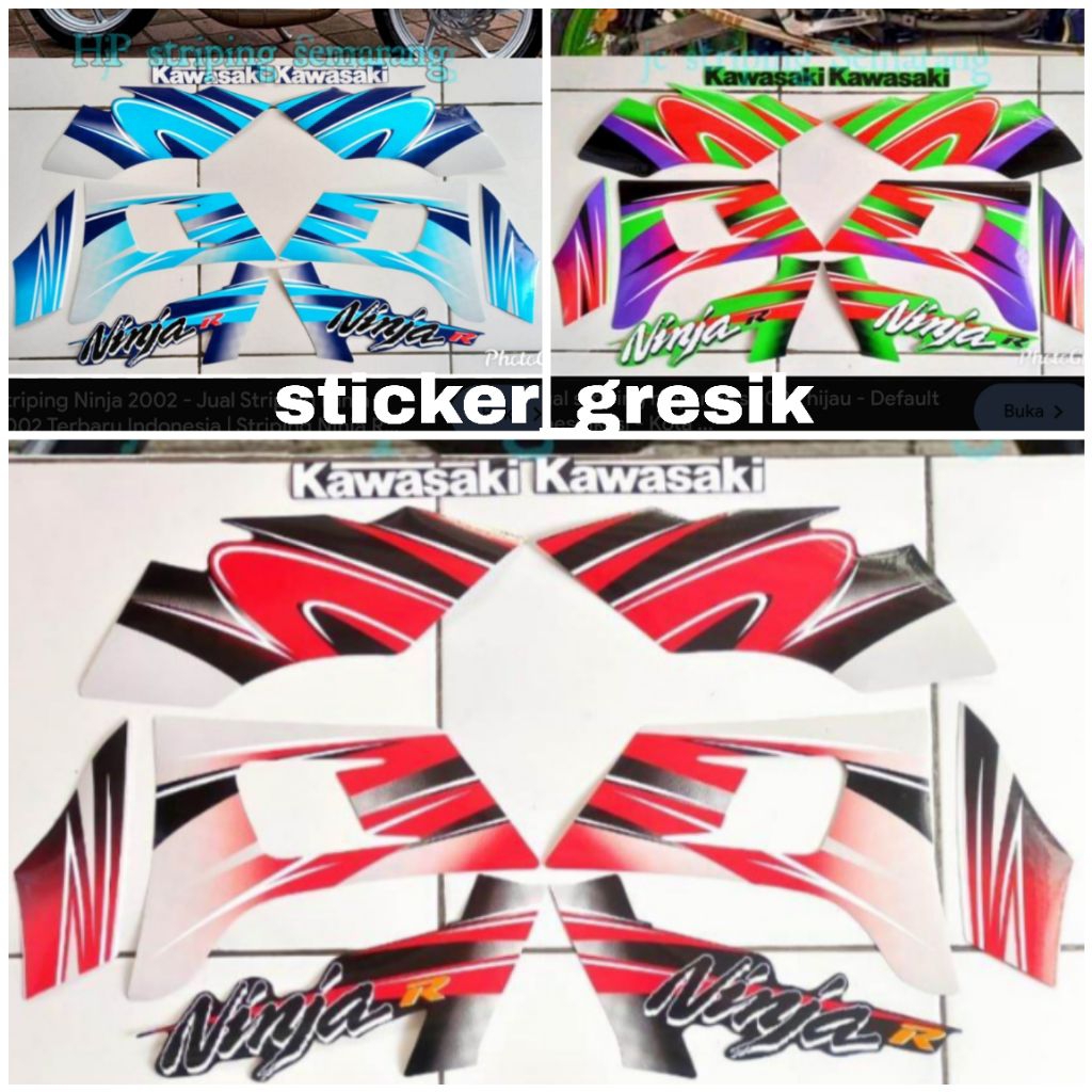 striping sticker ninja R kis 2002