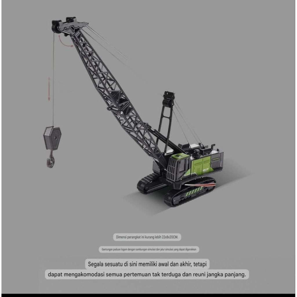 Mainan anak crawler crane dan tower crane