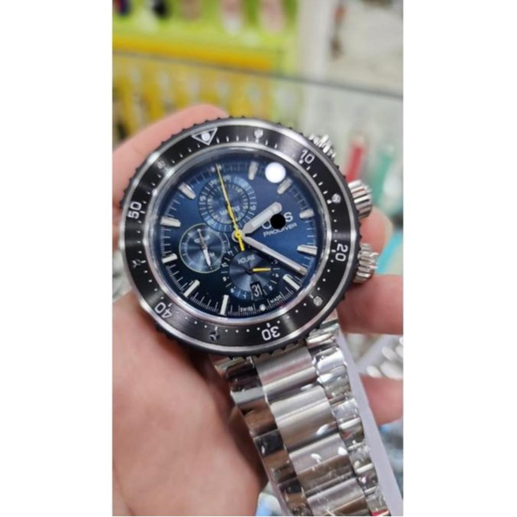 The Luxe Watch51 Jam Tangan ORIS Aquis Prodiver Chronograph Diver Control Steel