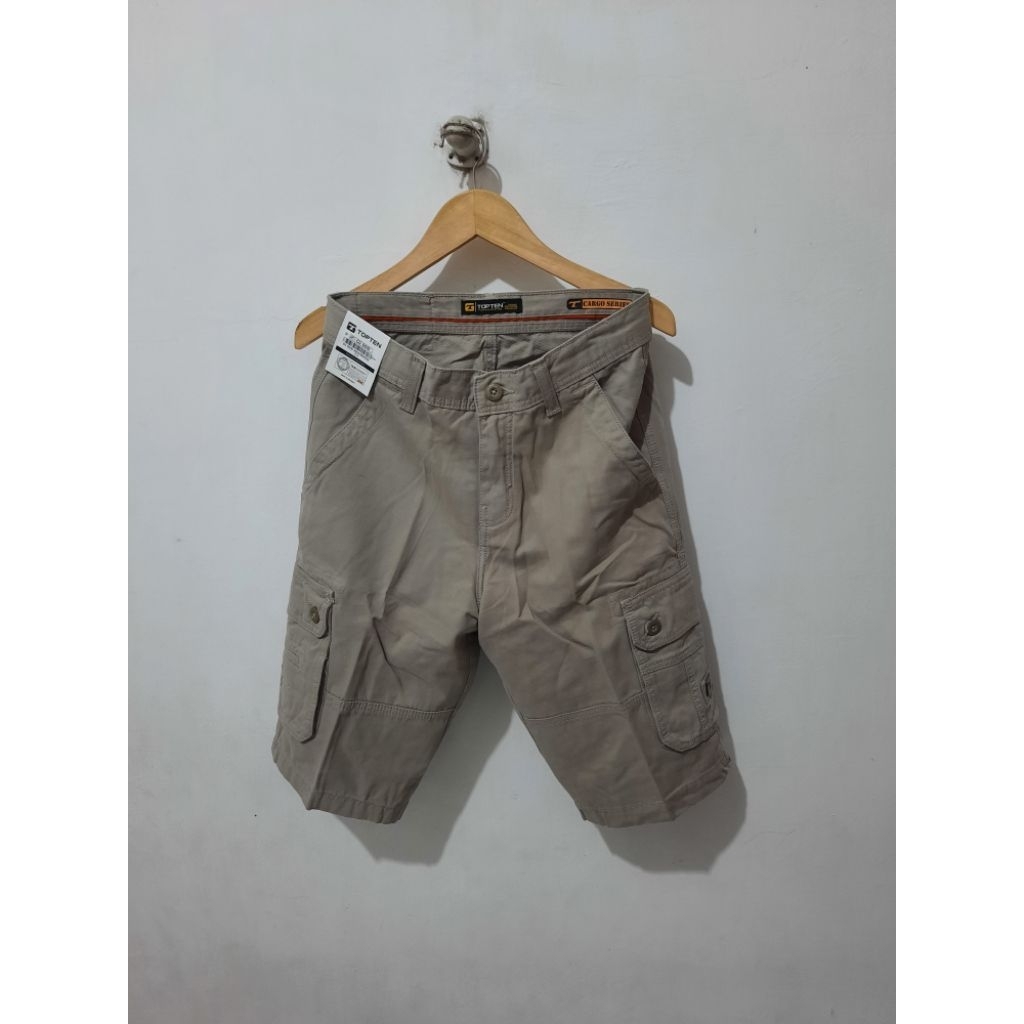 (TOPTEN) CELANA PENDEK CARGO SERIES BRAND TOPTEN ORIGINAL TAUPE