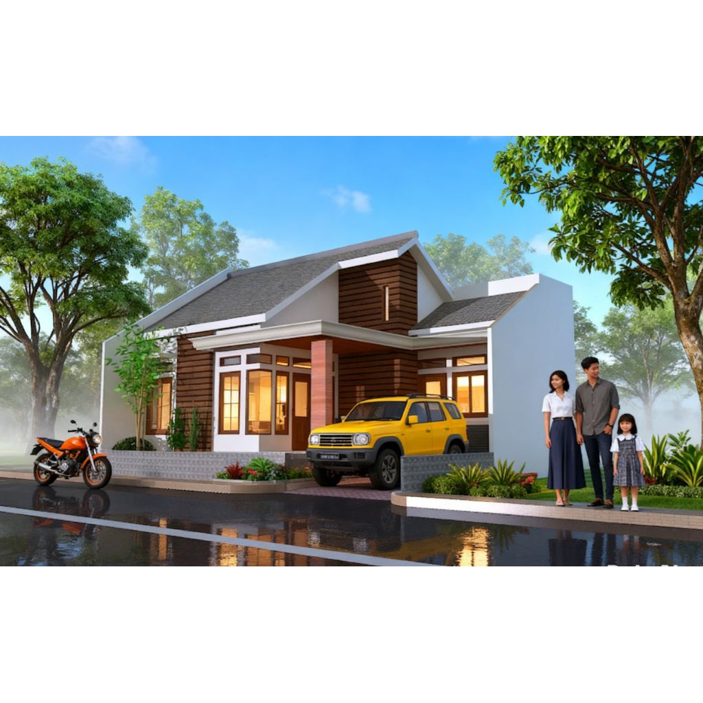 PAKET DESAIN RUMAH 3D, RUMAH 10x12. jasa desain rumah, arsitek rumah