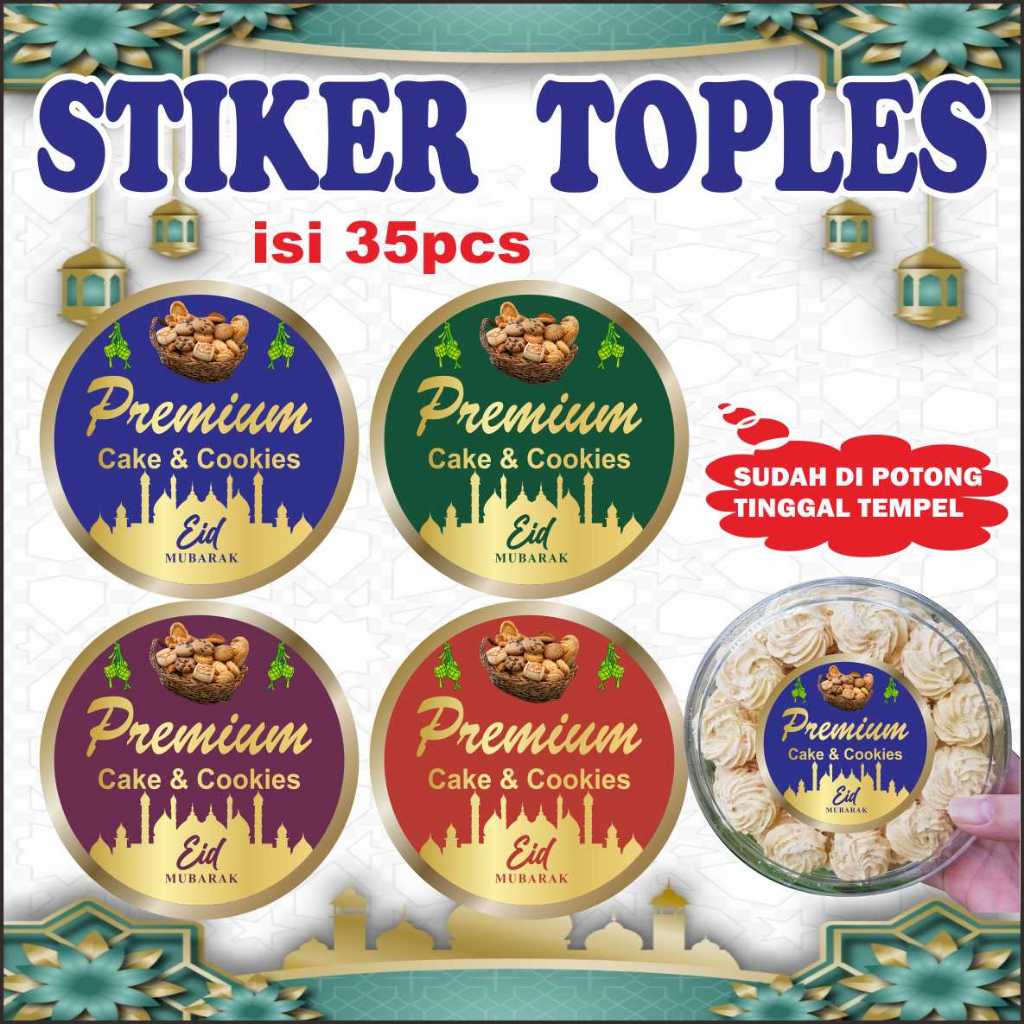 stiker kue lebaran / stiker nastar ter murah /stiker lebel kue lebaran