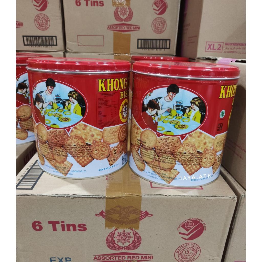 Biskuit Khong Guan 650gr / Khong Guan assorted red kaleng kecil