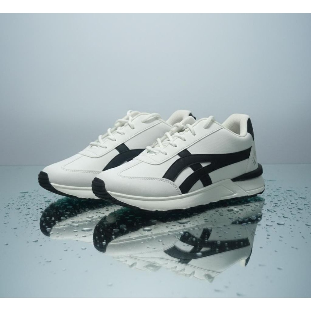 sneaker wanita kombinasi putih hitam dan kombinasi putih coklat