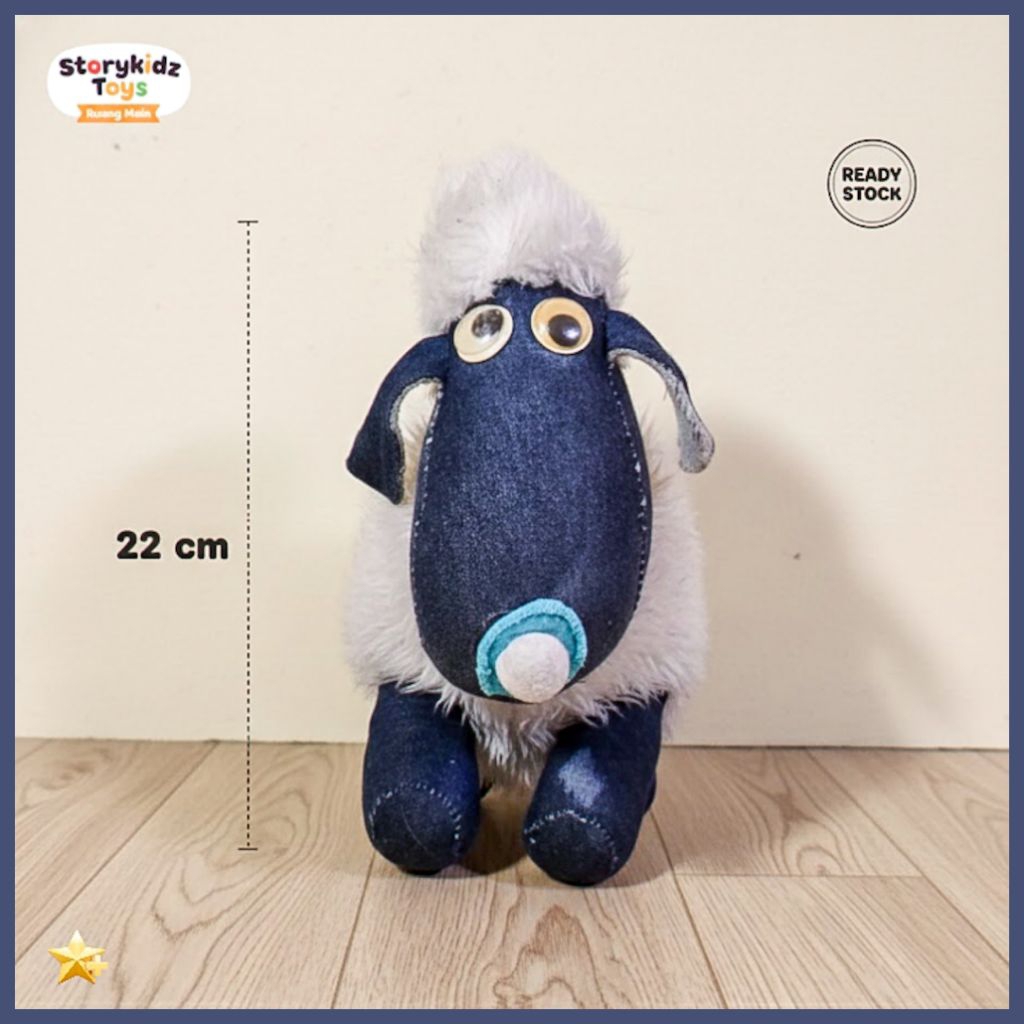 Boneka Shaun the Sheep Besar 33cm Preloved Mainan Anak Domba Lucu Karakter Kartun Timmy Time