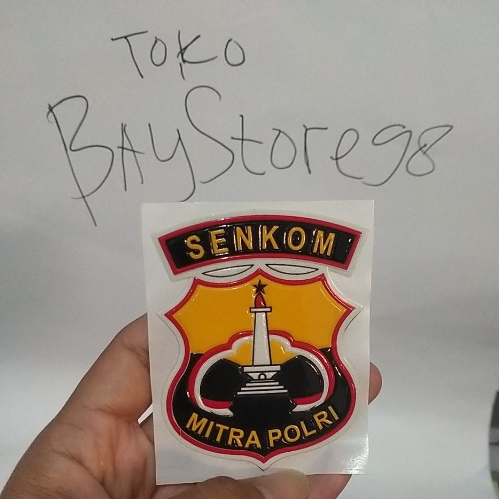Stiker Embos Timbul Senkom Mitra Polri