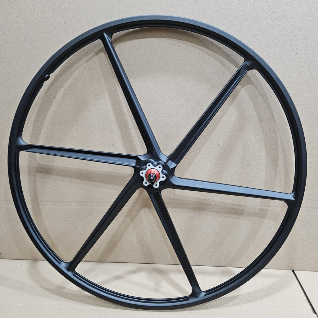 Wheelset Depan NAVIGATE 6 Spoke Bahan Alloy 700c Warna Hitam