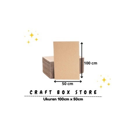 Kardus Karton Lembaran E/Flute Ukuran 100x50 Cm