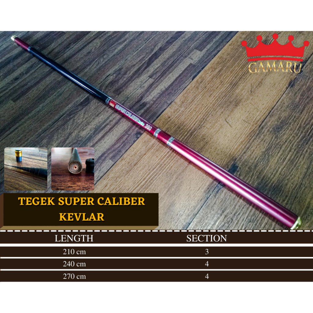 Joran Tegek GAMARU SUPER CALIBER KEVLAR / Tegek Galatama