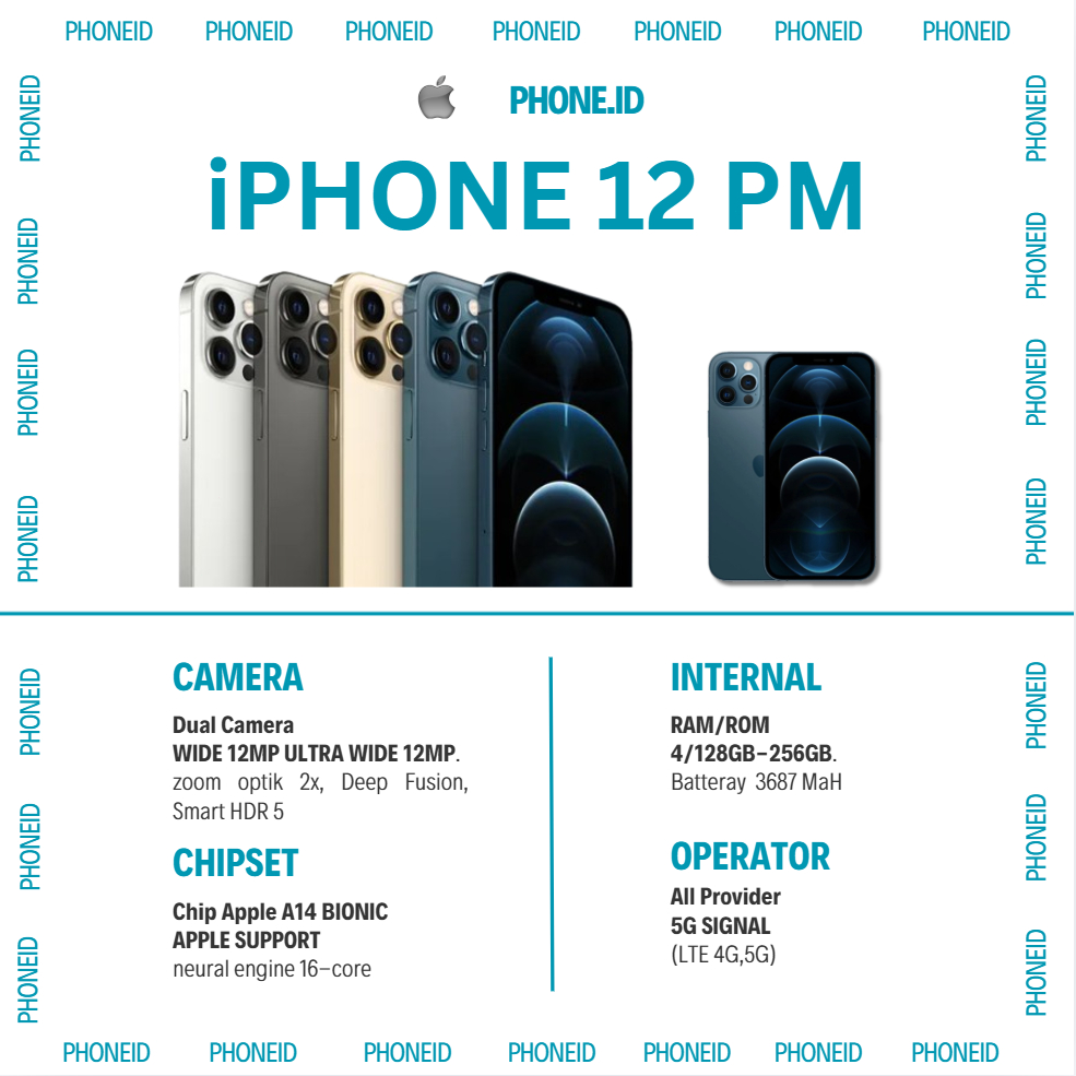 IP 12 PRO MAX 256GB/128GB SECOND FULLSET MULUS