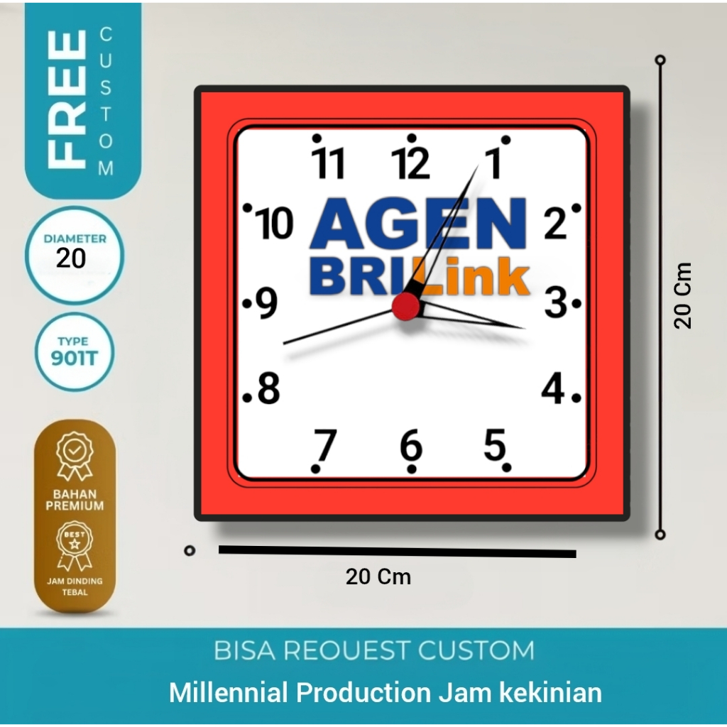 JAM DINDING LOGO BANK BRI BCA MANDIRI BNI