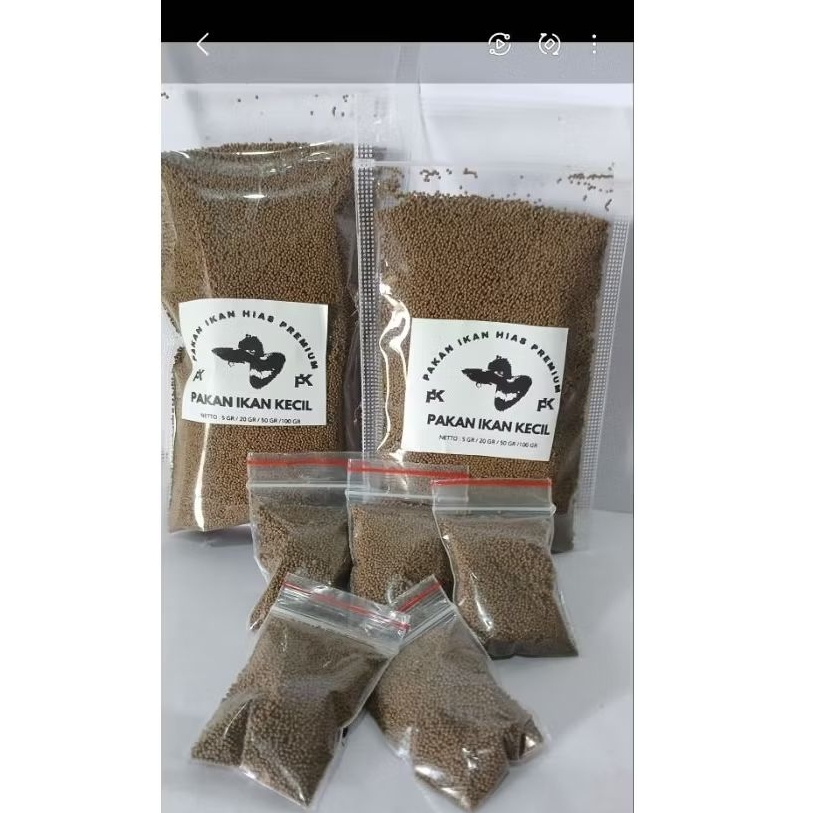 PF 500 Pakan Ikan Hias Kecil  Guppy Premium 100 Gram