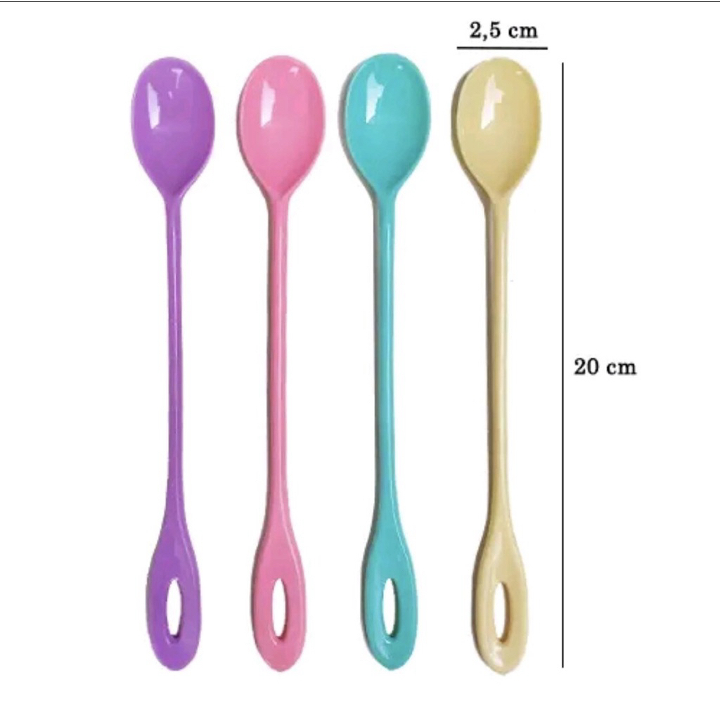 12 pcs Sendok makan anak-anak / Sendok makan bayi plastik