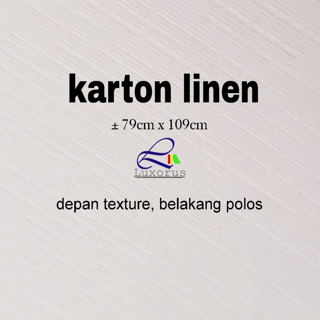 Kertas Karton Linen Plano Hitam / Putih