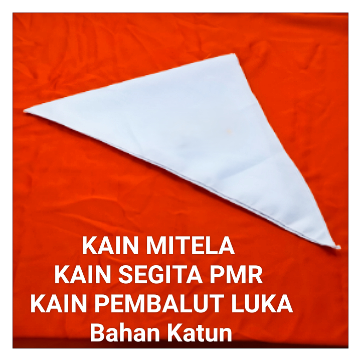 Kain Mitela Segitiga Katun Pramuka PMR Bahan Lembut ( SMP - SMA )