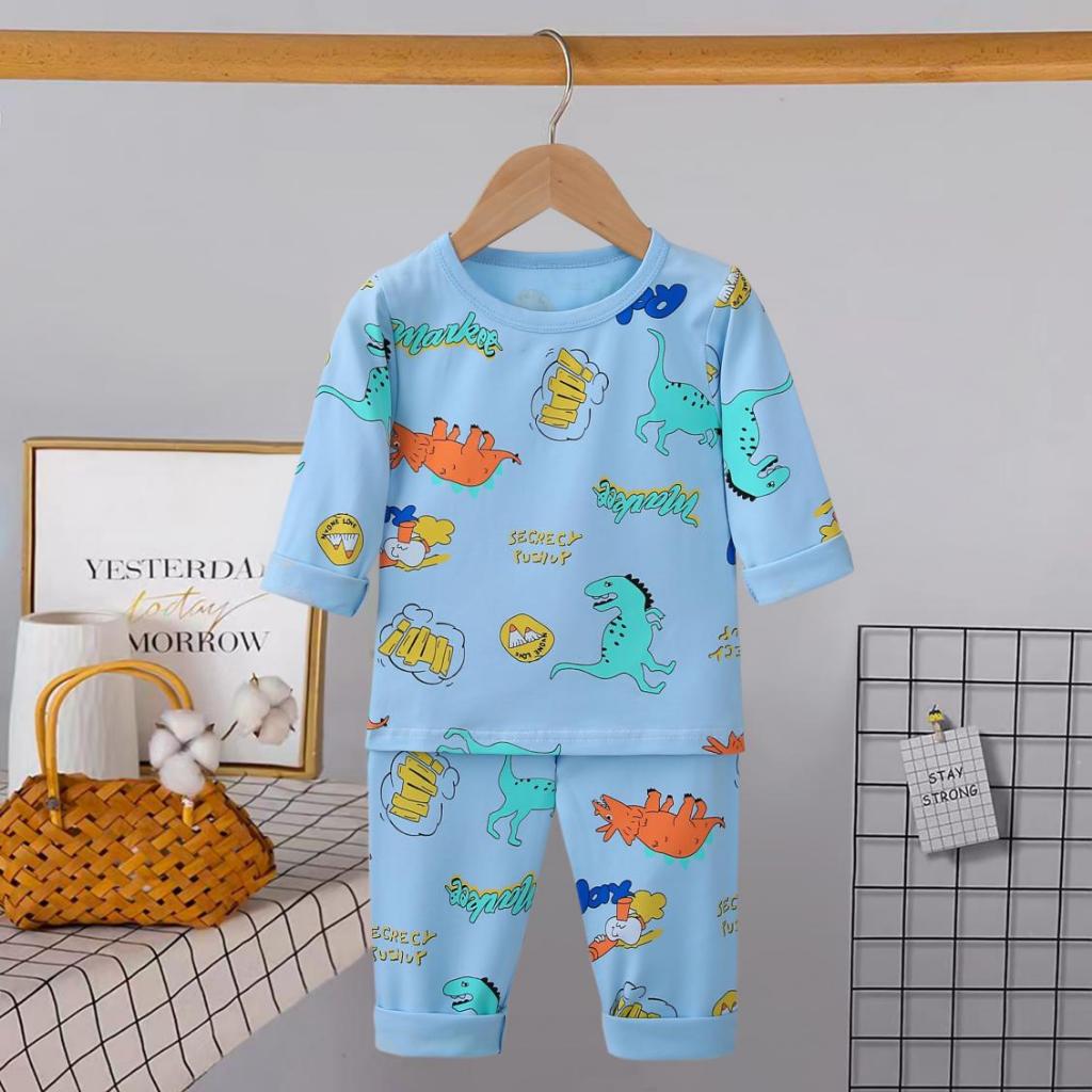 Piyama Anak Organik/Setelan Baju Tidur Anak Laki-Laki/Perempuan/Grosir Baju Anak Import