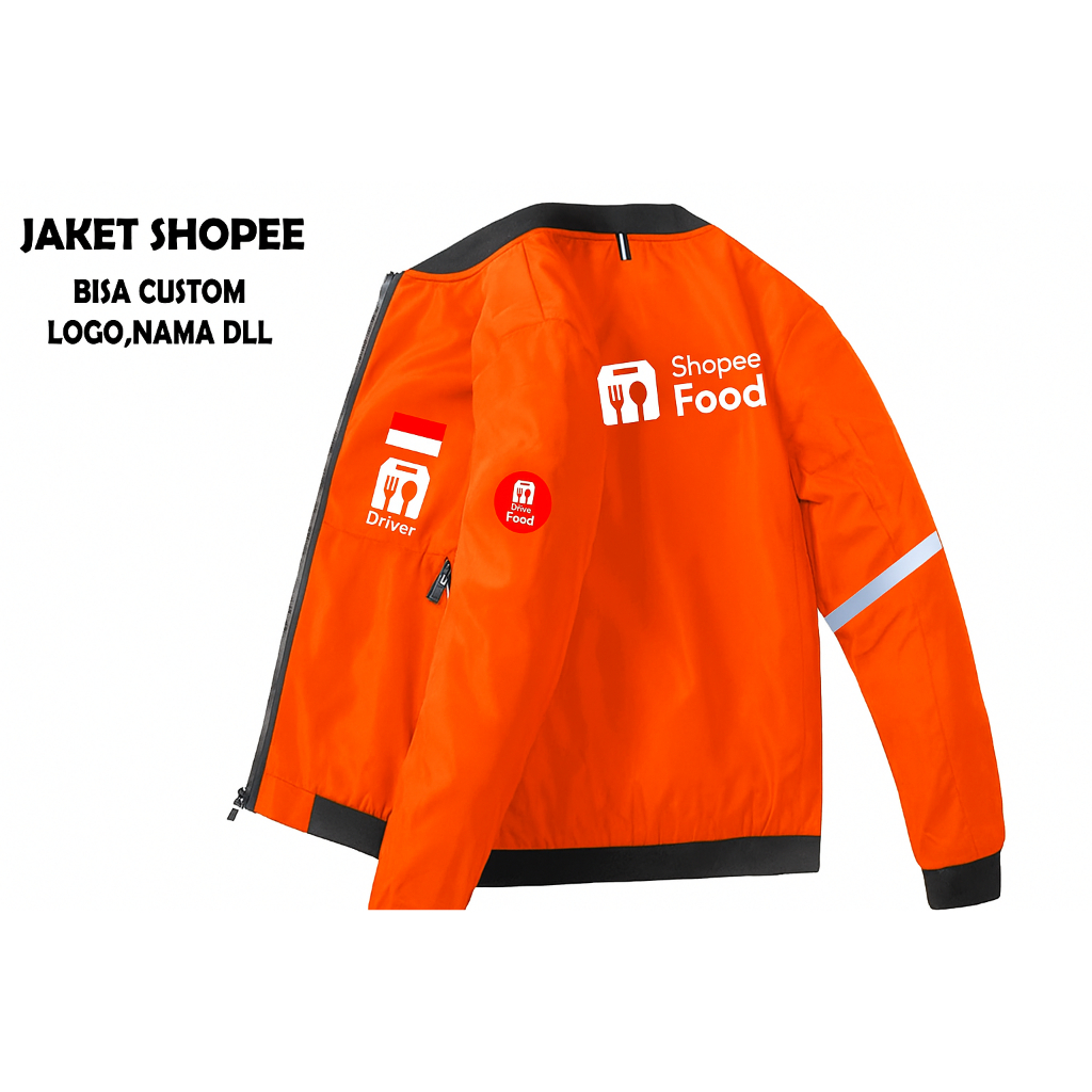 Jaket Shopee Food Original | Jaket Driver Shopee Food | Jaket Ojol Shopee