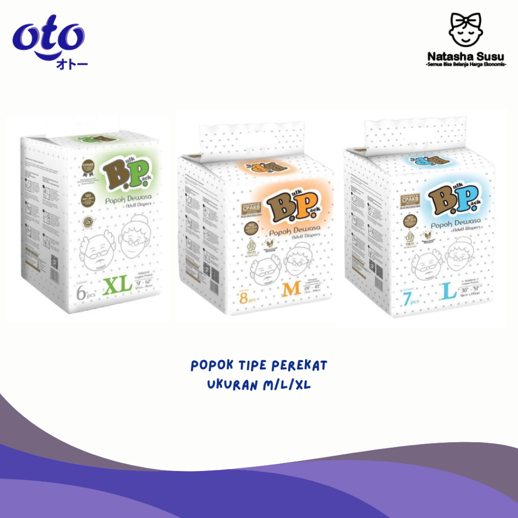 PAMPERS DEWASA BP ADULT DIAPERS UKURAN M8/L7/XL6 Popok Perekat Dewasa MURAH