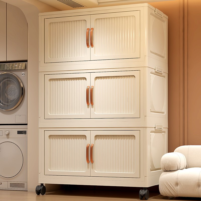 Kabinet Penyimpanan Lipat Lemari Dengan Bahan Tebal Desain Partisi Multi Lapis Lemari Penyimpanan Un