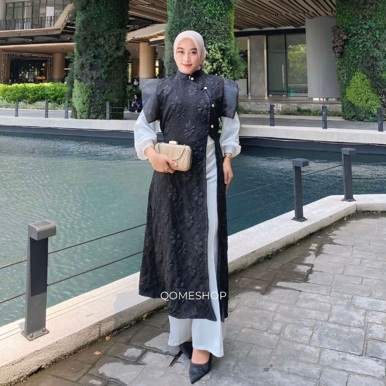 QOME - Tunik Vichi / Tunik Premium / Tunik Elegan / Tunik Jacquard / Tunik Organza / Tunik Cheongsam