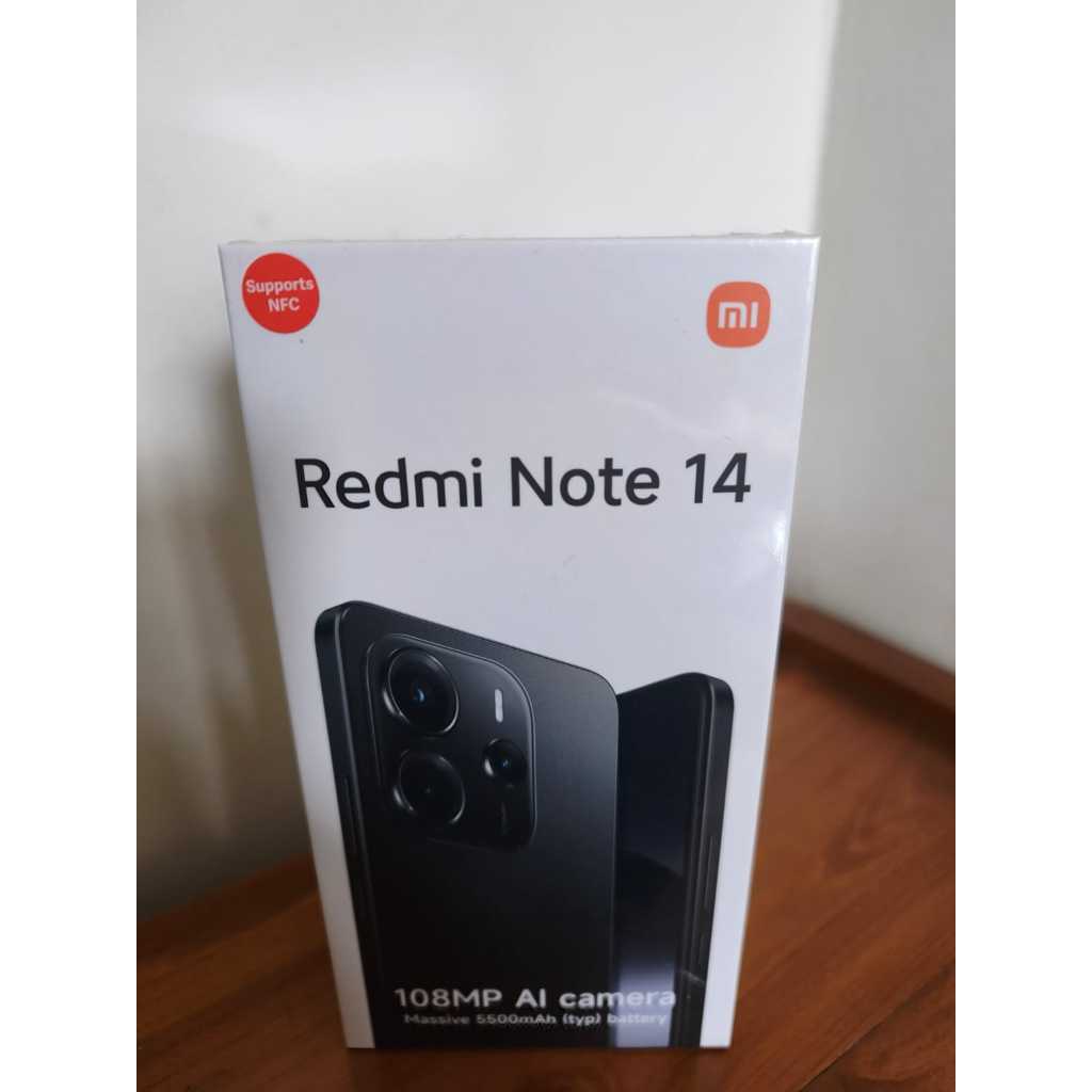 Redmi Note 14 4G 8/128 - Midnight Black - Baru sealed bukan bekas