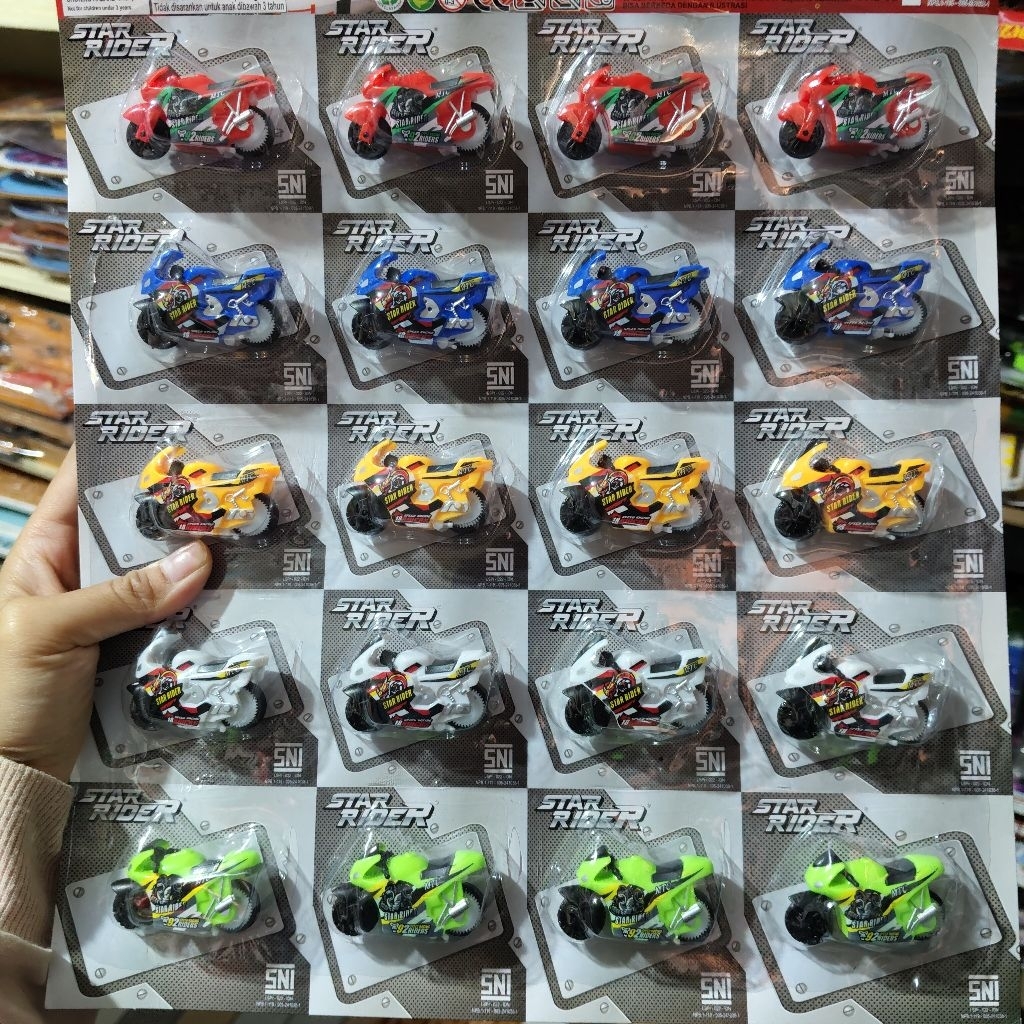 motor spin go / motor balap mini/ star rider / miniatur motor gp / mainan motor