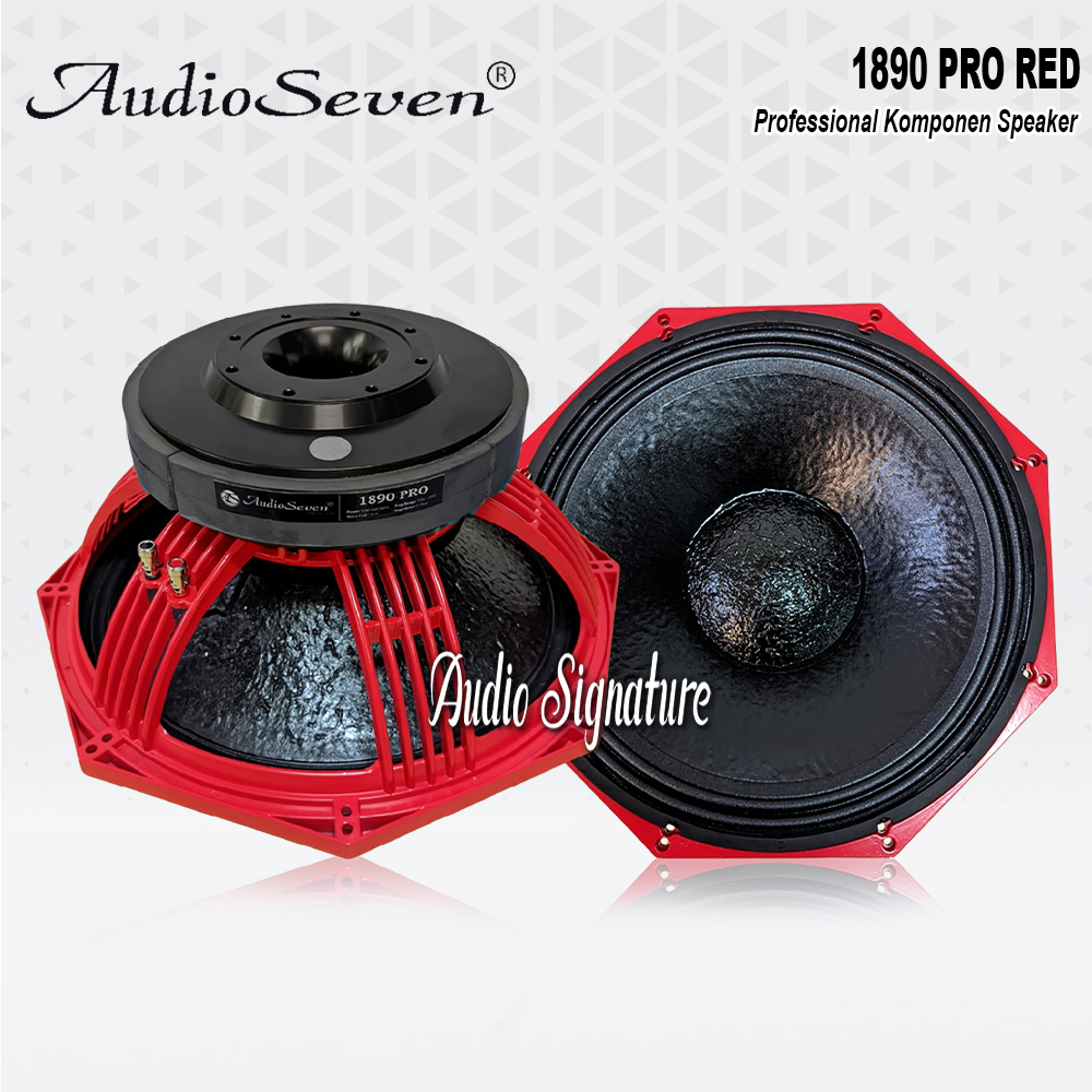 Komponen Speaker 18 Inch AUDIO SEVEN 1890 PRO RED Double Magnet Original