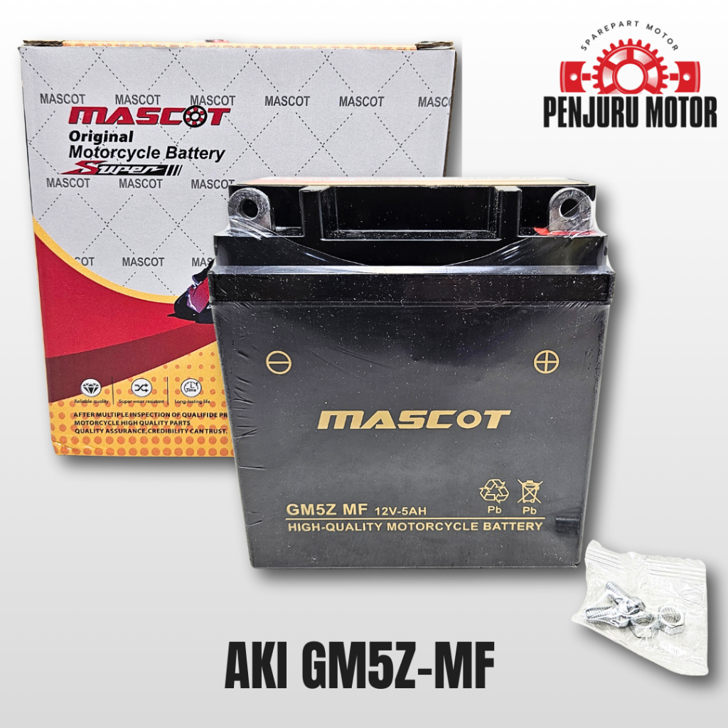 Aki Motor MASCOT (GM5Z-3B) Aki Kering Supra X Legenda Supra Fit Shogun Astrea Tahan Lama