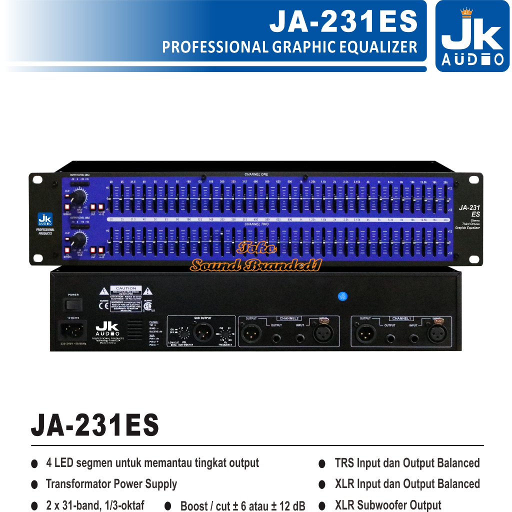 Equalizer Jk Audio JA 231 ES + Subwoofer