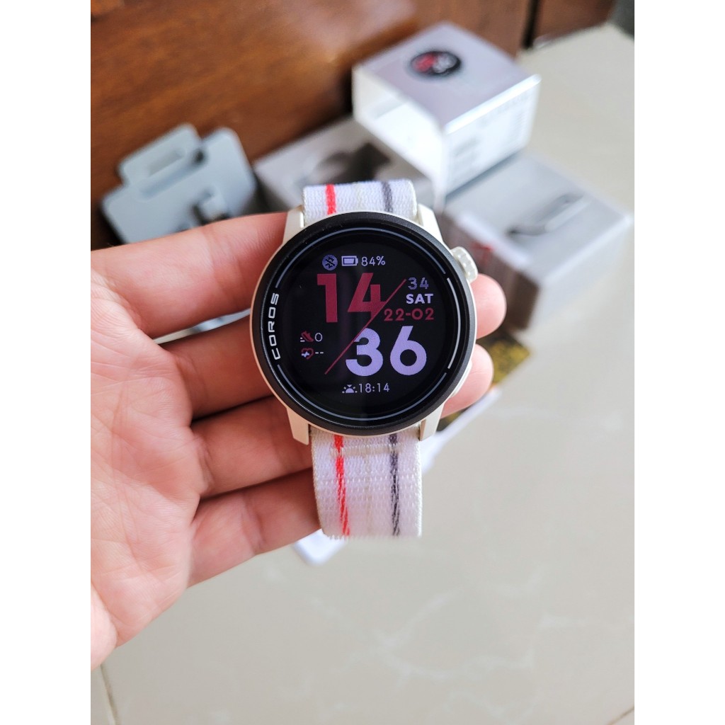 Coros Pace 3 Garansi Resmi Like New Mulus Fullset Original Second Bekas Bandung White Nylon