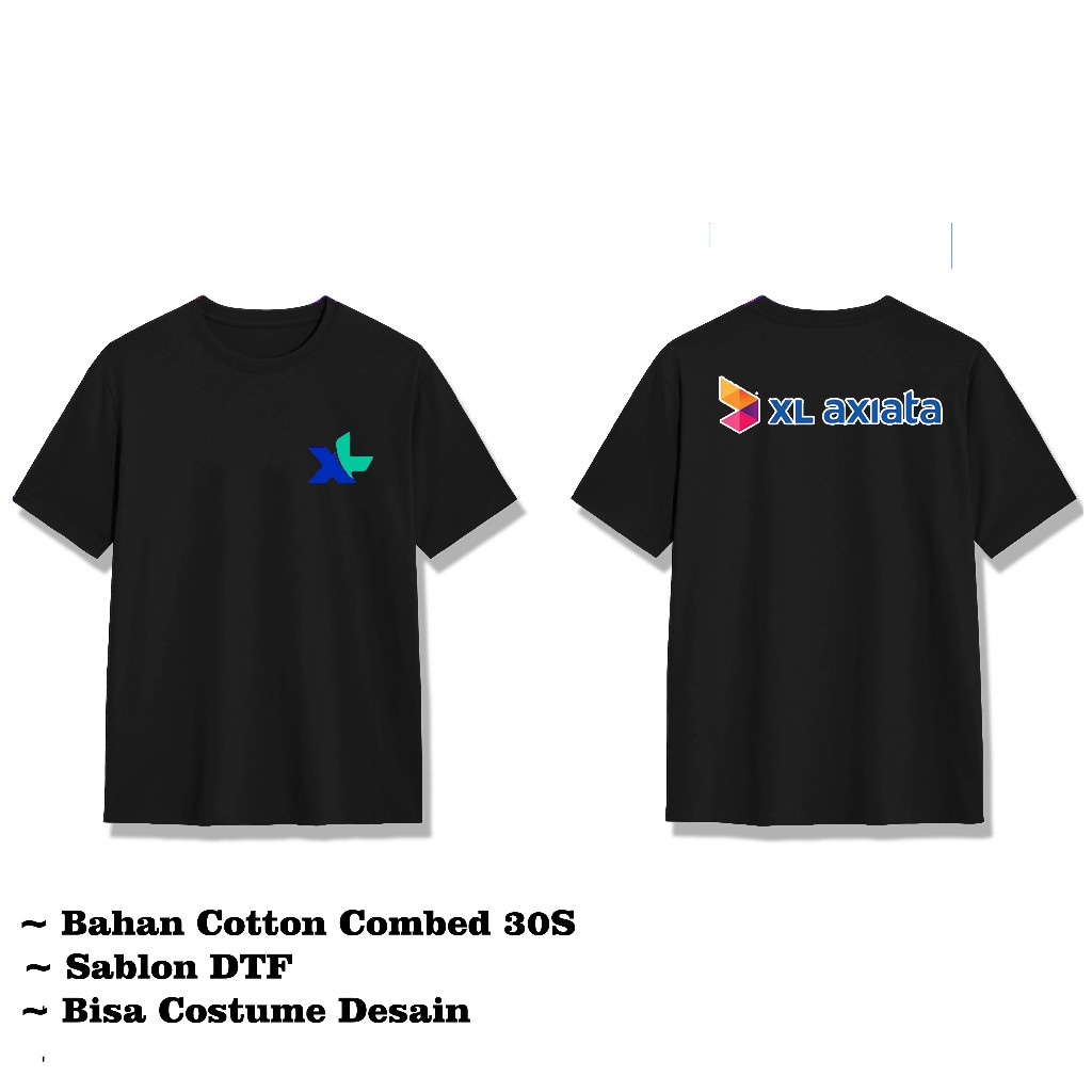 BAJU KAOS LENGAN PENDEK XL Axiata katun combed 24s