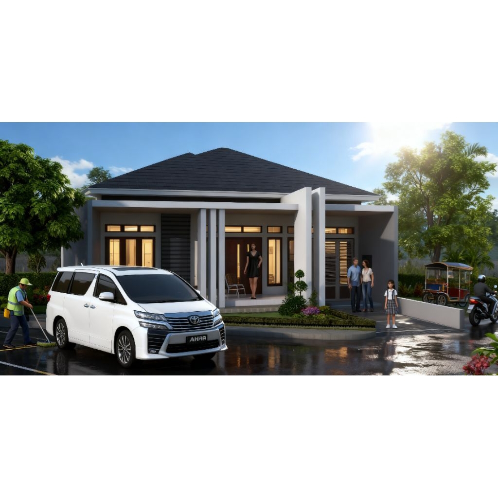 PAKET DESAIN RUMAH UKURAN 12X14. 4 KAMAR TIDUR. Jasa desain rumah 3D. RUMAH DI LAHAN UNIK