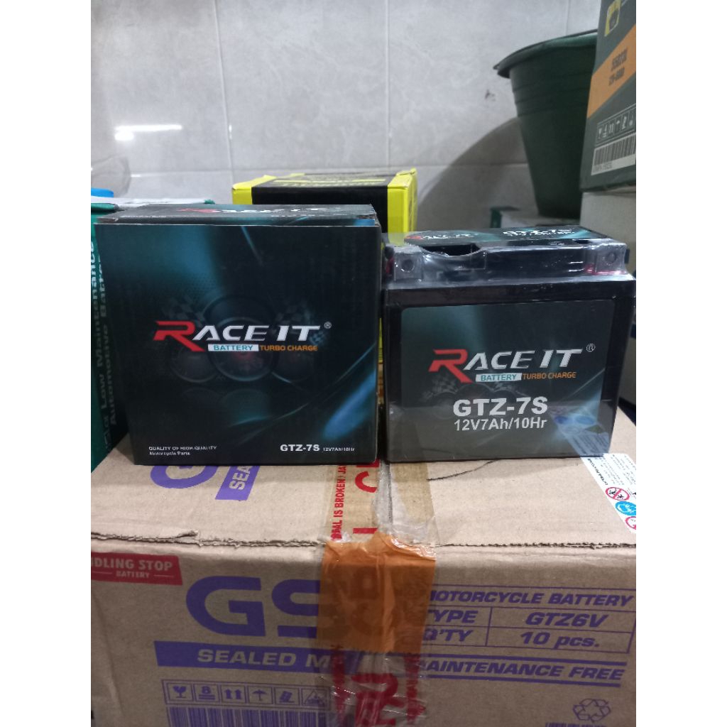 AKI BATERAI MOTOR RACE IT GTZ7S GTZ6V YTZ6V MTZ6S 12V 7AH