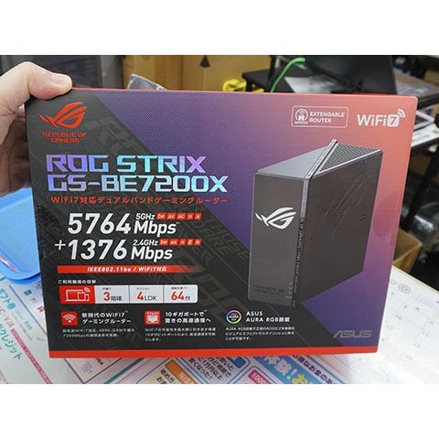 ASUS ROG STRIX GS-BE7200X Dual-band WiFi 7 (802.11be) Gaming Router 10G Port Aura RGB