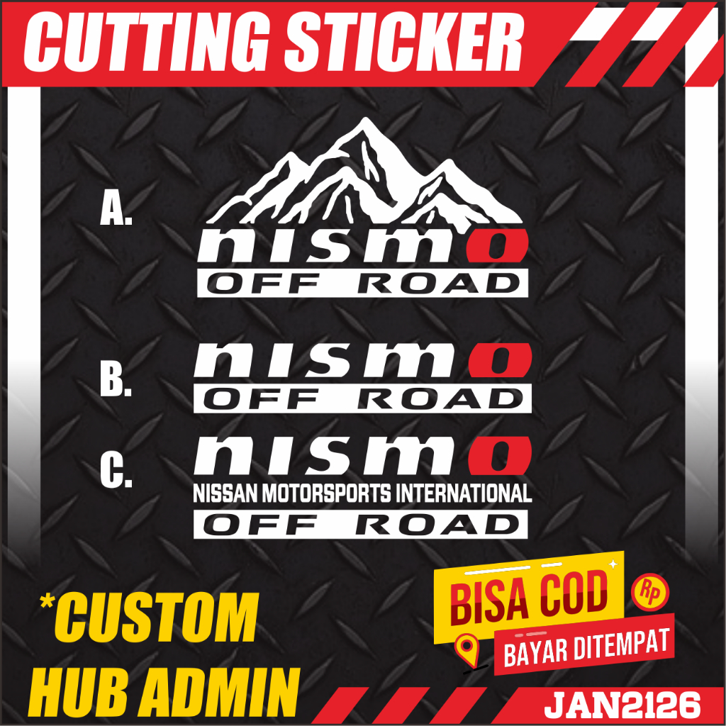 Sticker Kaca | Body Mobil Offroad Nismoo