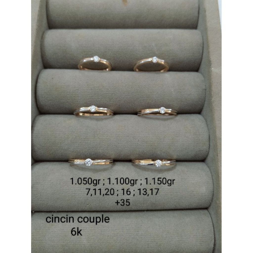 cincin couple emas 6 karat