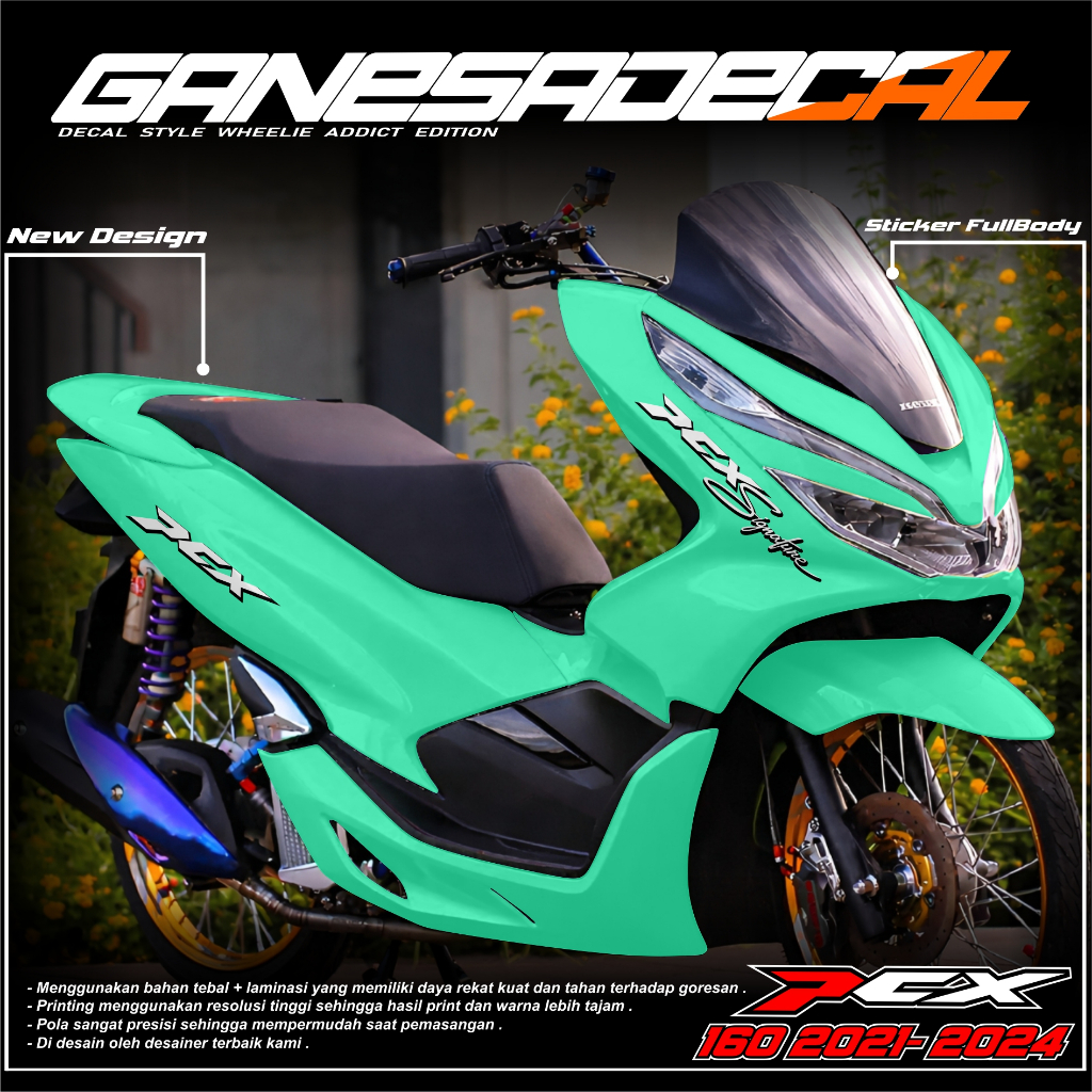 Decal Sticker PCX 150 Fullbody - Dekal PCX 150 New Decal Sticker Honda PCX 150 Polos Gradasi A2