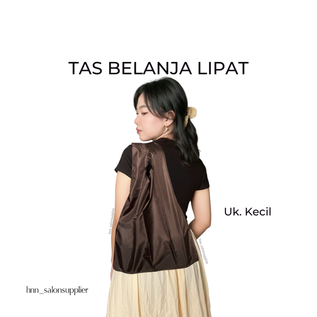 Tas Kantong Belanja Kain Lipat Polos Shopping Bag Ukuran Kecil