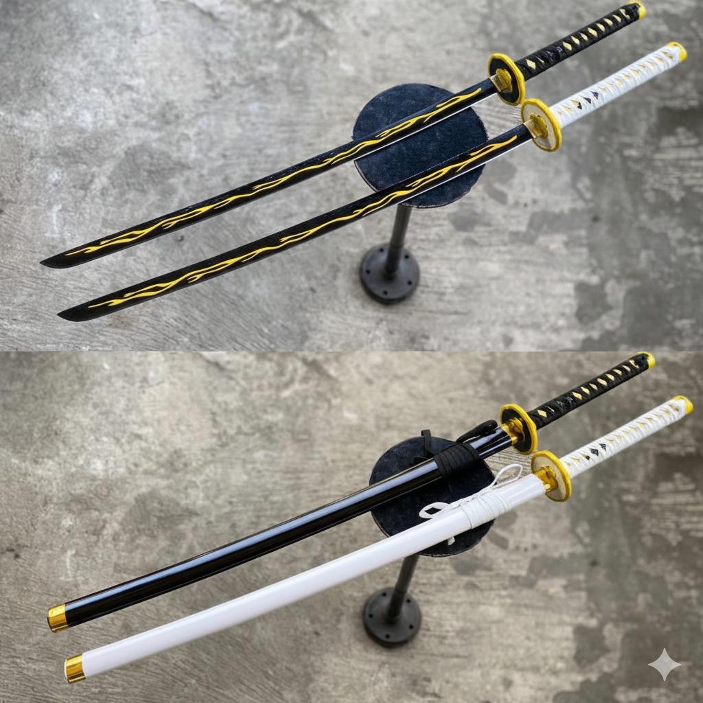 HK Pedang Katana Zenitsu Jepang Inspirasi Anime – Cocok untuk Dekorasi Koleksi & Cosplay
